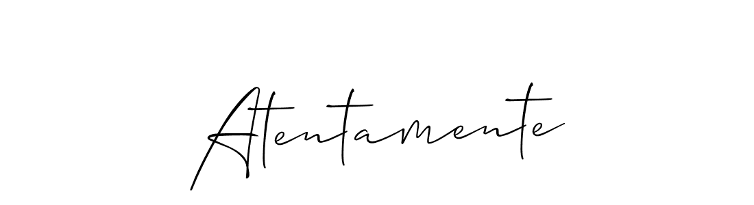 Also we have Atentamente name is the best signature style. Create professional handwritten signature collection using Allison_Script autograph style. Atentamente signature style 2 images and pictures png