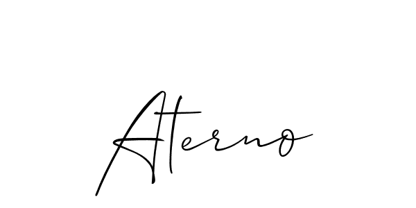 You can use this online signature creator to create a handwritten signature for the name Aterno. This is the best online autograph maker. Aterno signature style 2 images and pictures png