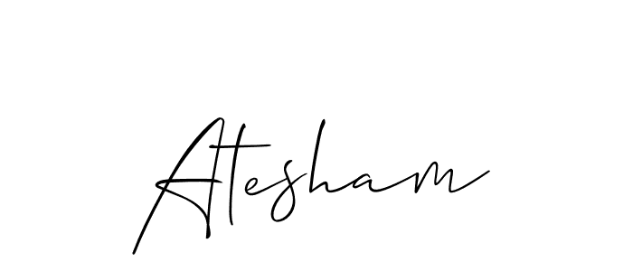 How to Draw Atesham signature style? Allison_Script is a latest design signature styles for name Atesham. Atesham signature style 2 images and pictures png