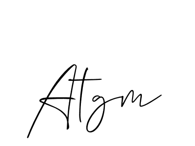 Design your own signature with our free online signature maker. With this signature software, you can create a handwritten (Allison_Script) signature for name Atgm. Atgm signature style 2 images and pictures png