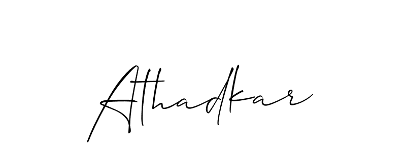 Create a beautiful signature design for name Athadkar. With this signature (Allison_Script) fonts, you can make a handwritten signature for free. Athadkar signature style 2 images and pictures png