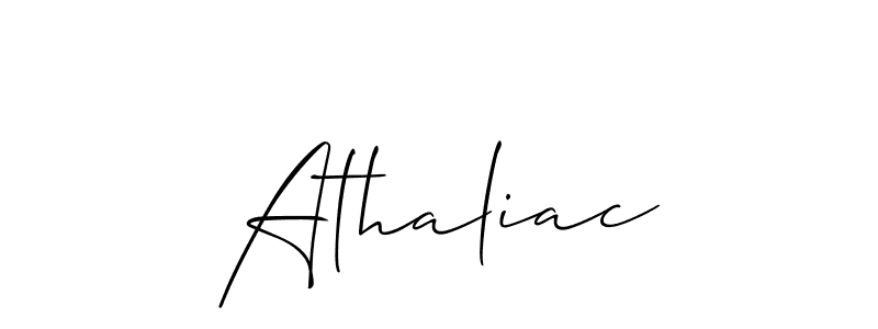 How to make Athaliac signature? Allison_Script is a professional autograph style. Create handwritten signature for Athaliac name. Athaliac signature style 2 images and pictures png