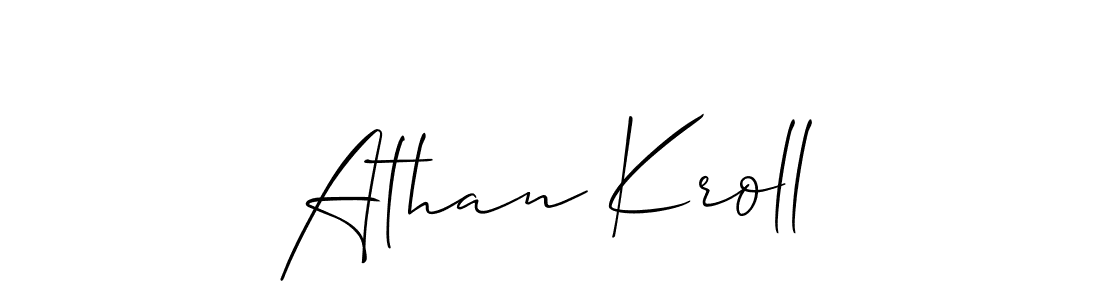 Make a short Athan Kroll signature style. Manage your documents anywhere anytime using Allison_Script. Create and add eSignatures, submit forms, share and send files easily. Athan Kroll signature style 2 images and pictures png