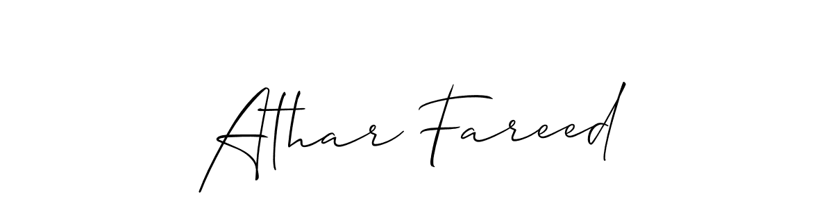 Make a beautiful signature design for name Athar Fareed. Use this online signature maker to create a handwritten signature for free. Athar Fareed signature style 2 images and pictures png