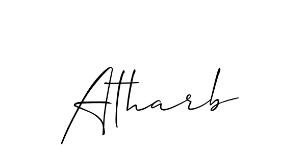 How to Draw Atharb signature style? Allison_Script is a latest design signature styles for name Atharb. Atharb signature style 2 images and pictures png