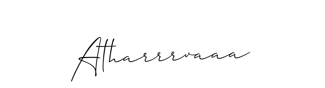 Use a signature maker to create a handwritten signature online. With this signature software, you can design (Allison_Script) your own signature for name Atharrrvaaa. Atharrrvaaa signature style 2 images and pictures png