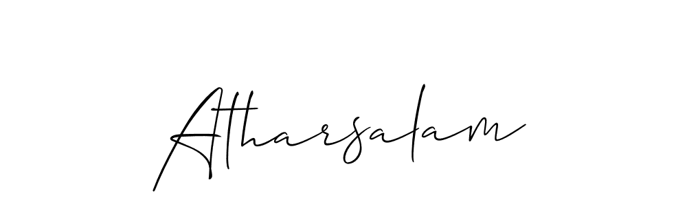 Make a beautiful signature design for name Atharsalam. With this signature (Allison_Script) style, you can create a handwritten signature for free. Atharsalam signature style 2 images and pictures png