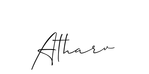 Best and Professional Signature Style for Atharv. Allison_Script Best Signature Style Collection. Atharv signature style 2 images and pictures png