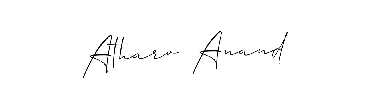 Also You can easily find your signature by using the search form. We will create Atharv  Anand name handwritten signature images for you free of cost using Allison_Script sign style. Atharv  Anand signature style 2 images and pictures png