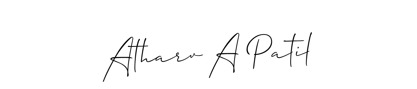Make a short Atharv A Patil signature style. Manage your documents anywhere anytime using Allison_Script. Create and add eSignatures, submit forms, share and send files easily. Atharv A Patil signature style 2 images and pictures png