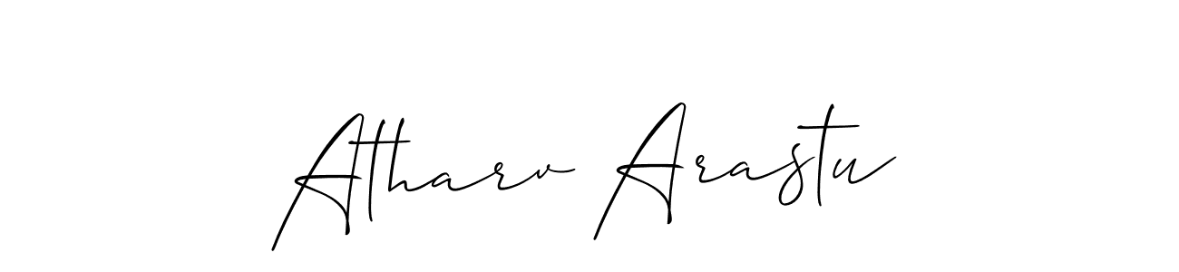 It looks lik you need a new signature style for name Atharv Arastu. Design unique handwritten (Allison_Script) signature with our free signature maker in just a few clicks. Atharv Arastu signature style 2 images and pictures png