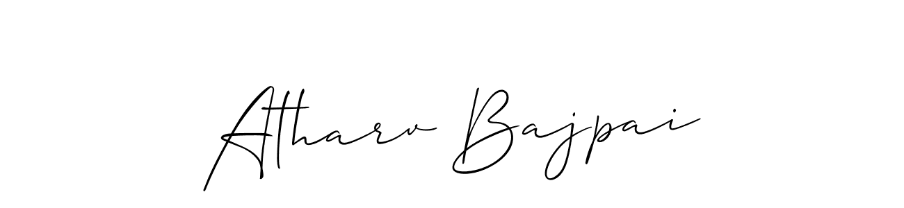 This is the best signature style for the Atharv Bajpai name. Also you like these signature font (Allison_Script). Mix name signature. Atharv Bajpai signature style 2 images and pictures png