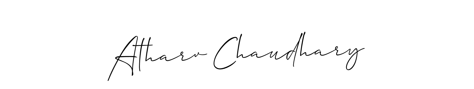 Atharv Chaudhary stylish signature style. Best Handwritten Sign (Allison_Script) for my name. Handwritten Signature Collection Ideas for my name Atharv Chaudhary. Atharv Chaudhary signature style 2 images and pictures png