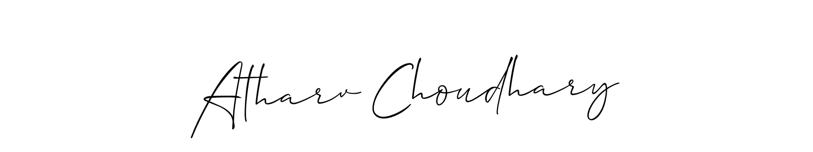 How to make Atharv Choudhary name signature. Use Allison_Script style for creating short signs online. This is the latest handwritten sign. Atharv Choudhary signature style 2 images and pictures png