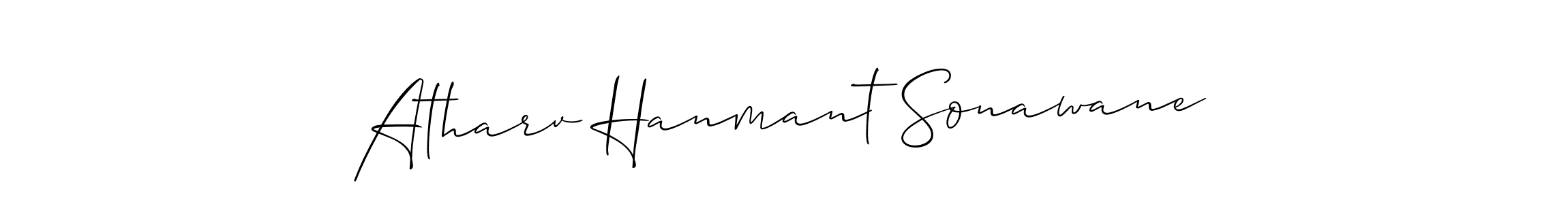 Similarly Allison_Script is the best handwritten signature design. Signature creator online .You can use it as an online autograph creator for name Atharv Hanmant Sonawane. Atharv Hanmant Sonawane signature style 2 images and pictures png