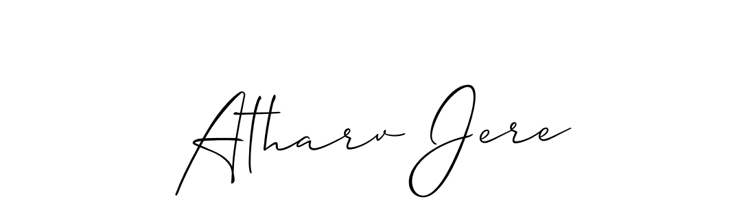 How to Draw Atharv Jere signature style? Allison_Script is a latest design signature styles for name Atharv Jere. Atharv Jere signature style 2 images and pictures png