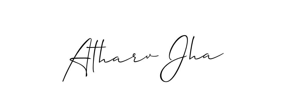 It looks lik you need a new signature style for name Atharv Jha. Design unique handwritten (Allison_Script) signature with our free signature maker in just a few clicks. Atharv Jha signature style 2 images and pictures png