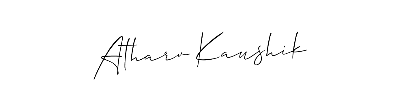 It looks lik you need a new signature style for name Atharv Kaushik. Design unique handwritten (Allison_Script) signature with our free signature maker in just a few clicks. Atharv Kaushik signature style 2 images and pictures png