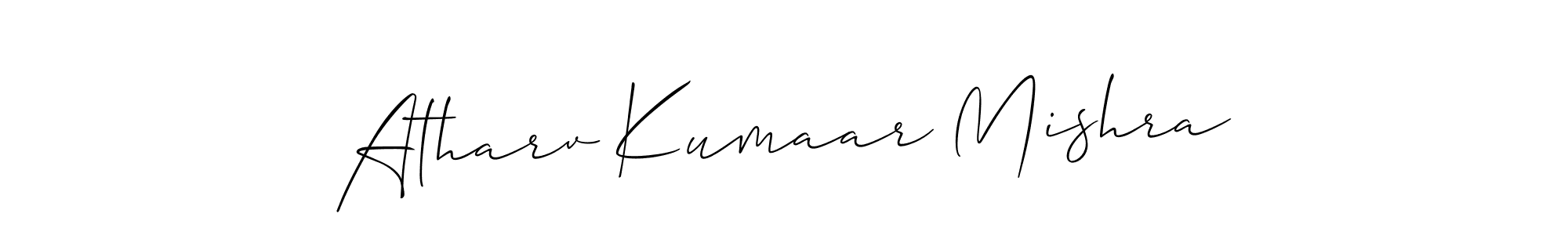 Similarly Allison_Script is the best handwritten signature design. Signature creator online .You can use it as an online autograph creator for name Atharv Kumaar Mishra. Atharv Kumaar Mishra signature style 2 images and pictures png