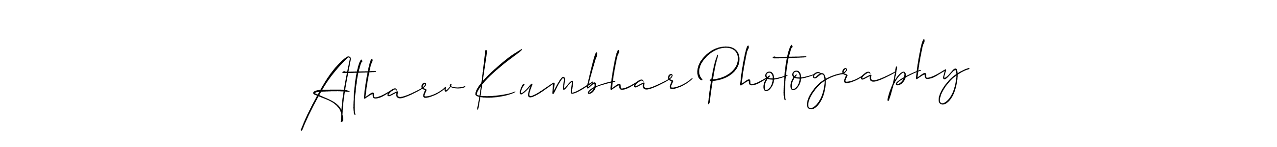 How to Draw Atharv Kumbhar Photography signature style? Allison_Script is a latest design signature styles for name Atharv Kumbhar Photography. Atharv Kumbhar Photography signature style 2 images and pictures png