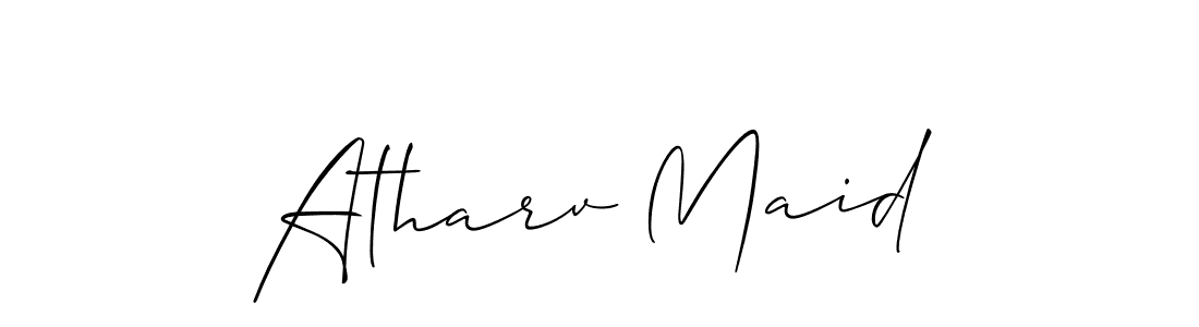 Also You can easily find your signature by using the search form. We will create Atharv Maid name handwritten signature images for you free of cost using Allison_Script sign style. Atharv Maid signature style 2 images and pictures png