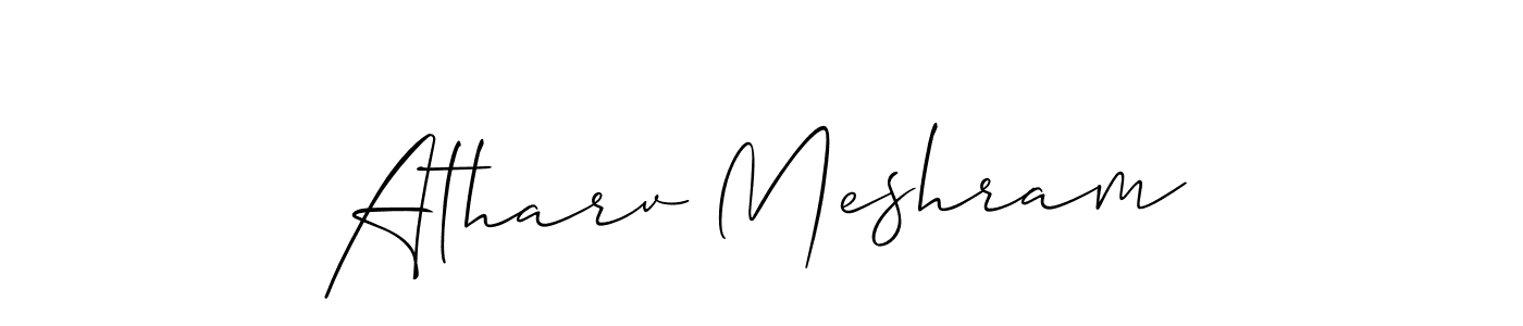 Use a signature maker to create a handwritten signature online. With this signature software, you can design (Allison_Script) your own signature for name Atharv Meshram. Atharv Meshram signature style 2 images and pictures png
