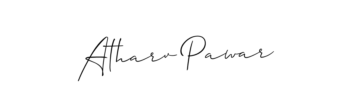 Also You can easily find your signature by using the search form. We will create Atharv Pawar name handwritten signature images for you free of cost using Allison_Script sign style. Atharv Pawar signature style 2 images and pictures png