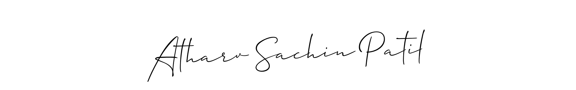 if you are searching for the best signature style for your name Atharv Sachin Patil. so please give up your signature search. here we have designed multiple signature styles  using Allison_Script. Atharv Sachin Patil signature style 2 images and pictures png