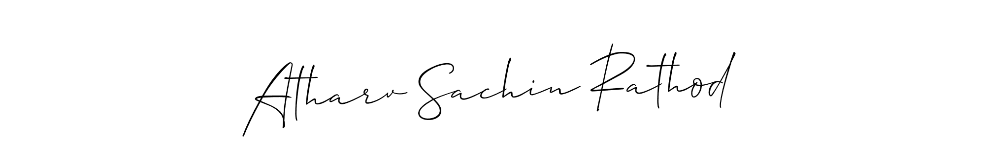 Also we have Atharv Sachin Rathod name is the best signature style. Create professional handwritten signature collection using Allison_Script autograph style. Atharv Sachin Rathod signature style 2 images and pictures png