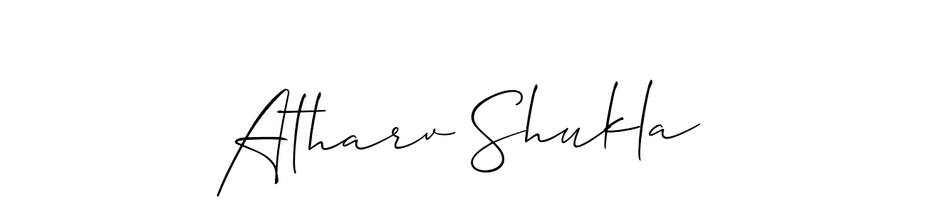 Use a signature maker to create a handwritten signature online. With this signature software, you can design (Allison_Script) your own signature for name Atharv Shukla. Atharv Shukla signature style 2 images and pictures png