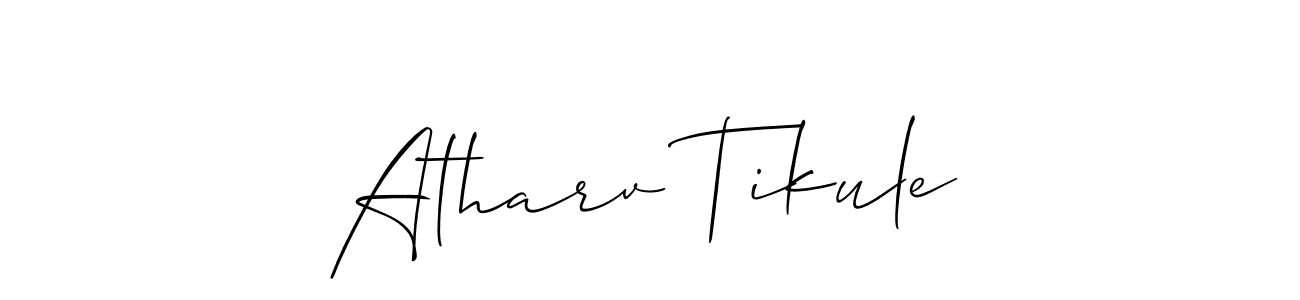 How to Draw Atharv Tikule signature style? Allison_Script is a latest design signature styles for name Atharv Tikule. Atharv Tikule signature style 2 images and pictures png