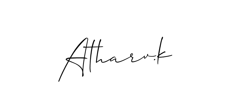 You should practise on your own different ways (Allison_Script) to write your name (Atharv.k) in signature. don't let someone else do it for you. Atharv.k signature style 2 images and pictures png