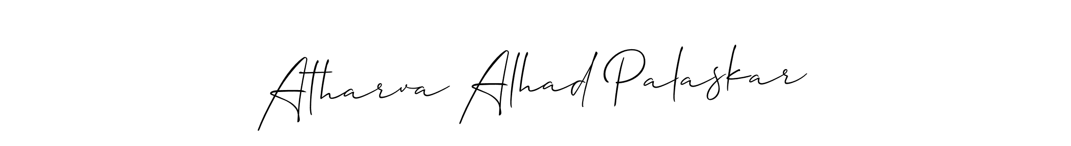 Also we have Atharva Alhad Palaskar name is the best signature style. Create professional handwritten signature collection using Allison_Script autograph style. Atharva Alhad Palaskar signature style 2 images and pictures png