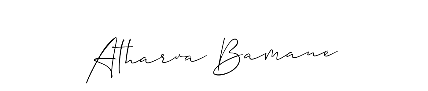 Also we have Atharva Bamane name is the best signature style. Create professional handwritten signature collection using Allison_Script autograph style. Atharva Bamane signature style 2 images and pictures png