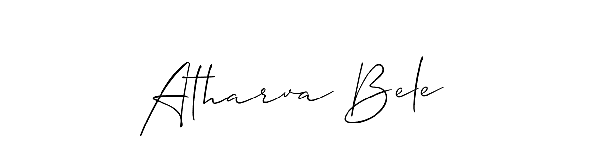 It looks lik you need a new signature style for name Atharva Bele. Design unique handwritten (Allison_Script) signature with our free signature maker in just a few clicks. Atharva Bele signature style 2 images and pictures png