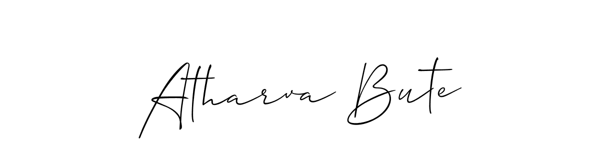 It looks lik you need a new signature style for name Atharva Bute. Design unique handwritten (Allison_Script) signature with our free signature maker in just a few clicks. Atharva Bute signature style 2 images and pictures png