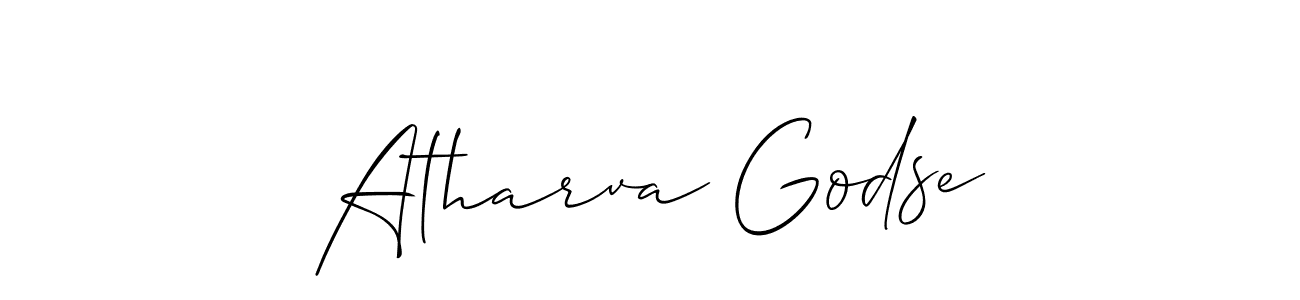 Design your own signature with our free online signature maker. With this signature software, you can create a handwritten (Allison_Script) signature for name Atharva Godse. Atharva Godse signature style 2 images and pictures png