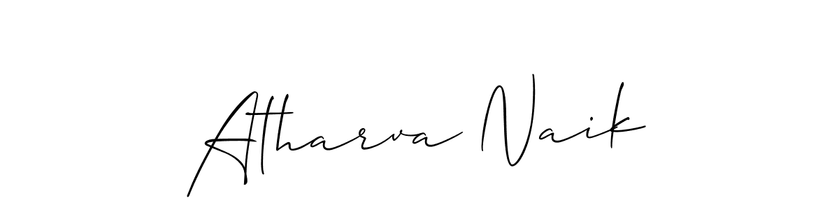 Design your own signature with our free online signature maker. With this signature software, you can create a handwritten (Allison_Script) signature for name Atharva Naik. Atharva Naik signature style 2 images and pictures png