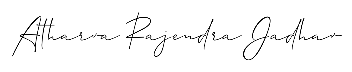Make a short Atharva Rajendra Jadhav signature style. Manage your documents anywhere anytime using Allison_Script. Create and add eSignatures, submit forms, share and send files easily. Atharva Rajendra Jadhav signature style 2 images and pictures png