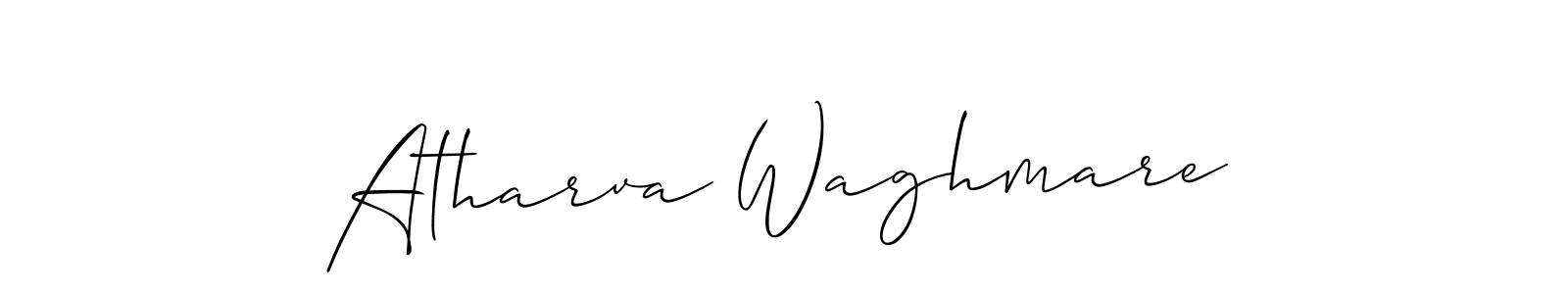 How to Draw Atharva Waghmare signature style? Allison_Script is a latest design signature styles for name Atharva Waghmare. Atharva Waghmare signature style 2 images and pictures png