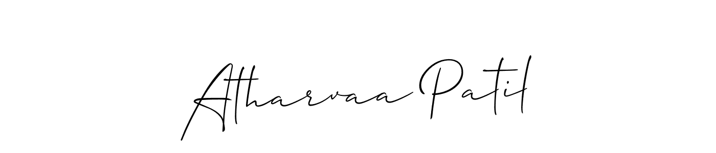 Create a beautiful signature design for name Atharvaa Patil. With this signature (Allison_Script) fonts, you can make a handwritten signature for free. Atharvaa Patil signature style 2 images and pictures png