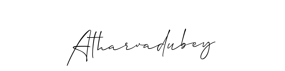 Similarly Allison_Script is the best handwritten signature design. Signature creator online .You can use it as an online autograph creator for name Atharvadubey. Atharvadubey signature style 2 images and pictures png