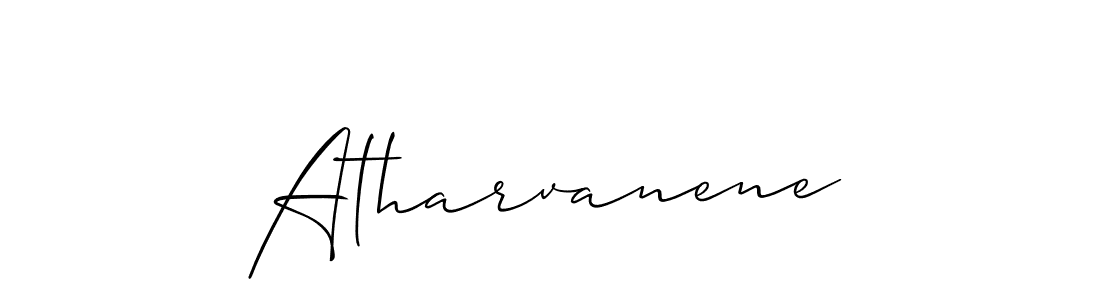 How to make Atharvanene signature? Allison_Script is a professional autograph style. Create handwritten signature for Atharvanene name. Atharvanene signature style 2 images and pictures png