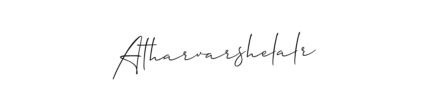 Make a beautiful signature design for name Atharvarshelalr. With this signature (Allison_Script) style, you can create a handwritten signature for free. Atharvarshelalr signature style 2 images and pictures png