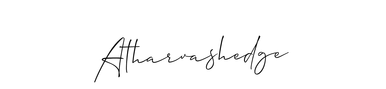 How to make Atharvashedge name signature. Use Allison_Script style for creating short signs online. This is the latest handwritten sign. Atharvashedge signature style 2 images and pictures png