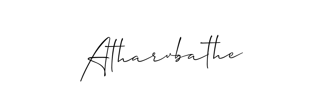 You should practise on your own different ways (Allison_Script) to write your name (Atharvbathe) in signature. don't let someone else do it for you. Atharvbathe signature style 2 images and pictures png
