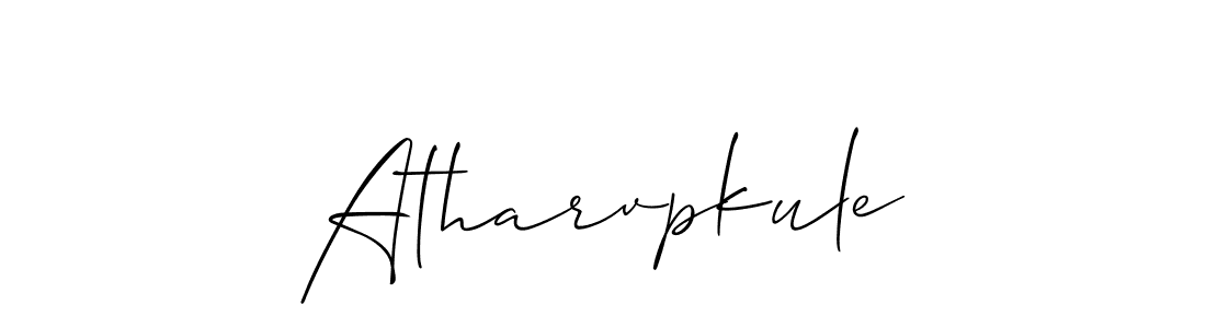 Make a beautiful signature design for name Atharvpkule. With this signature (Allison_Script) style, you can create a handwritten signature for free. Atharvpkule signature style 2 images and pictures png