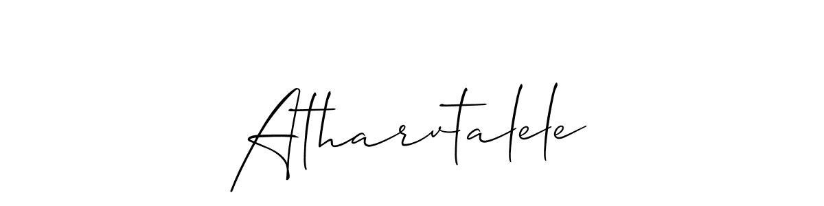 Make a beautiful signature design for name Atharvtalele. With this signature (Allison_Script) style, you can create a handwritten signature for free. Atharvtalele signature style 2 images and pictures png