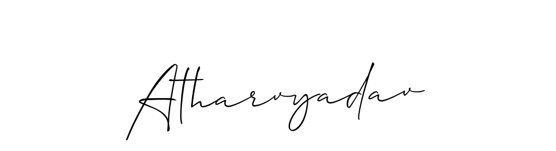 How to make Atharvyadav signature? Allison_Script is a professional autograph style. Create handwritten signature for Atharvyadav name. Atharvyadav signature style 2 images and pictures png