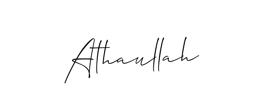 Make a beautiful signature design for name Athaullah. With this signature (Allison_Script) style, you can create a handwritten signature for free. Athaullah signature style 2 images and pictures png